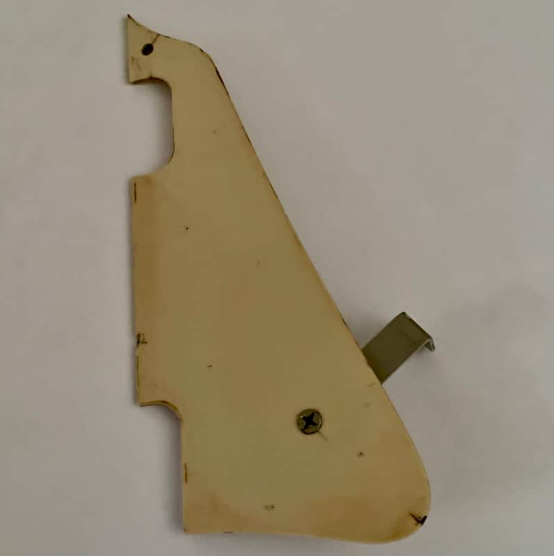 Hand aged Les Paul P90 Pickguard w/bracket and screws, CREAM, for Gibson | 59 Parts image 1