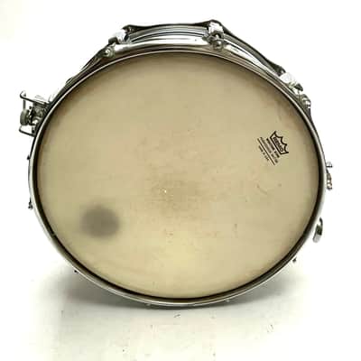 Vintage Ludwig Super Sensitive 6.5x14" Aluminum Snare Drum with Pointed Blue/Olive Badge 1969 - 1979 - Chrome-Plated image 4