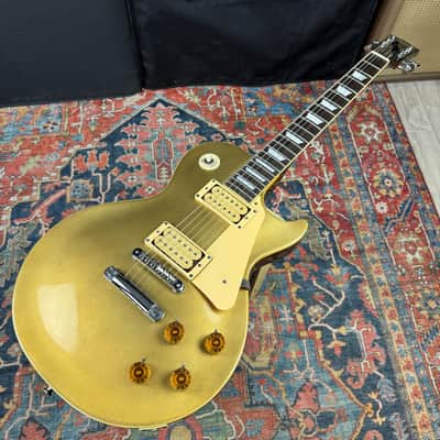 *Video* Aria Pro II Les Paul Gold Top Model LS600 Slab Mahogany - 1980 image 3