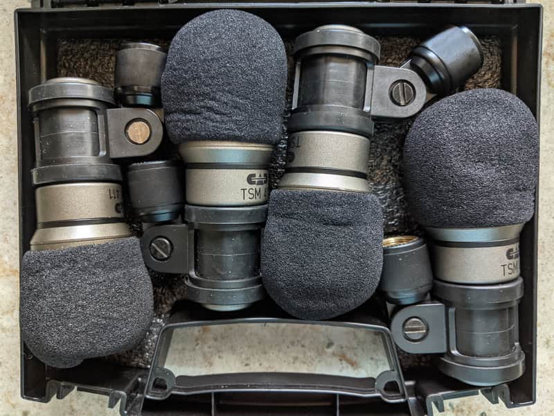 Four (4) CAD TSM411 Supercardioid Dynamic Microphone 2010s - Champagne image 1