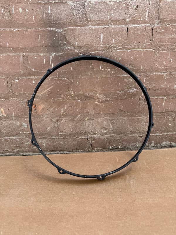 Unbranded 14" Black Die-Cast Drum Hoop Rim 10-Lug Snare/Tom Hoop - Good Condition image 1