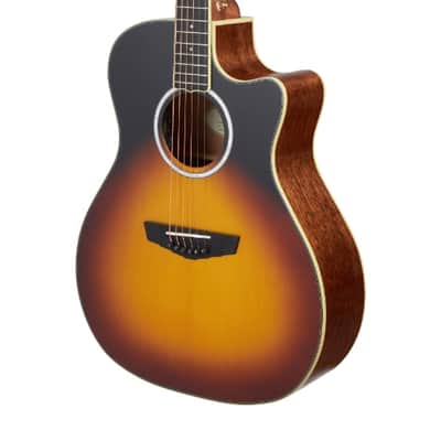 D'Angelico Excel Gramercy Acoustic Electric GA Size Guitar w/Bag, Vintage Sunset image 5