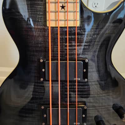 Epiphone Vinnie Hornsby "The Vinnie" Les Paul Standard Bass 2003 - 2005 - Trans Black image 9