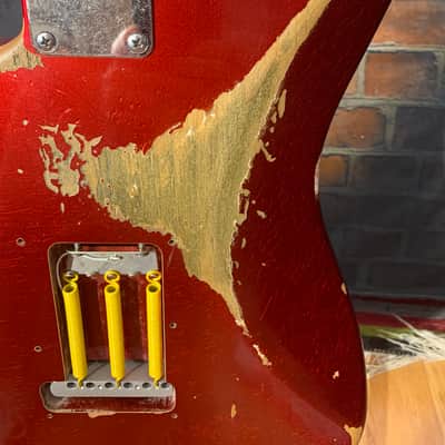 Fender Stratocaster Custom Shop Relic Body 1969 Candy Apple Red True Temperament Neck image 12