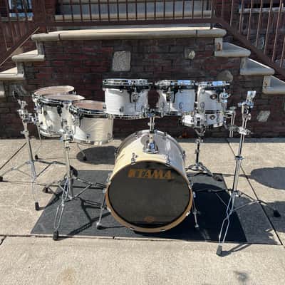 Tama Starclassic Birch 2000s 8 Pieces - White Silk image 10