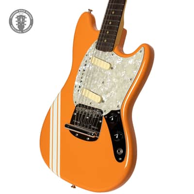 New Fender Custom Shop '60s Mustang NOS Capri Orange with Competition Stripe image 1