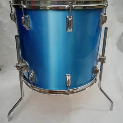 Rogers 16x18"XP8 Blue Mist Floor Tom Drum 8Ply Keller 100% Rock Maple Vintage80s image 4