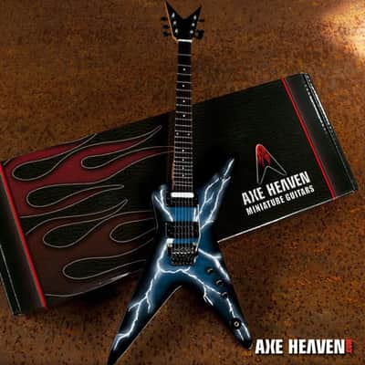 AXE HEAVEN Dimebag Darrell Lightning Bolt Signature Mini Guitar Display Gift image 1