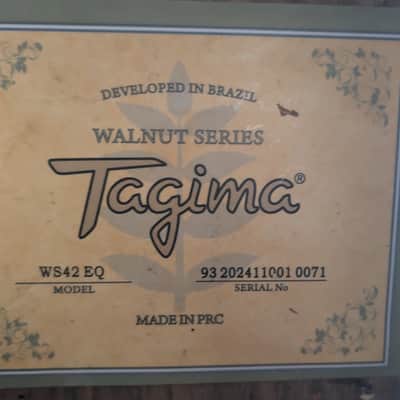 Tagima WS 42 EQ BK Baby Non-Cutaway Acoustic/Electric Guitar - B stock image 5