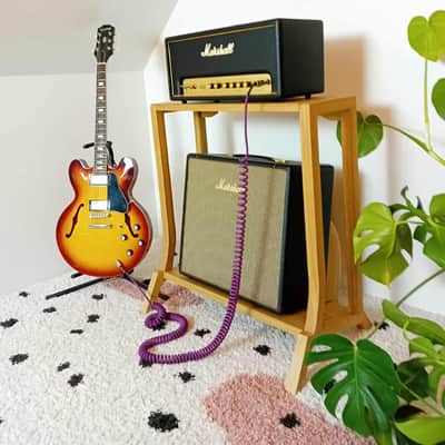 Lakefront Natural Pi Amp Stand: Handmade Solid Wood Angled Guitar Amplifier stand 2025 - Clear hardwax oil image 2