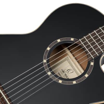 Ortega RCE125SBK-3/4 Family Series Spruce Top Thinline Body Cutaway 3/4 Size Nylon 6-String Classical Acoustic-Electric Guitar w/Gig Bag image 11