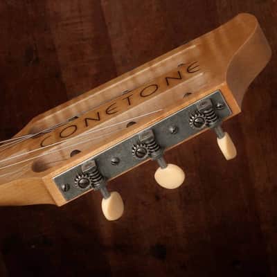 Golden Age Restoration Tuners for Slotted Peghead Guitar - Square-End, Relic Nickel Finish with Matte Cream Knobs image 2
