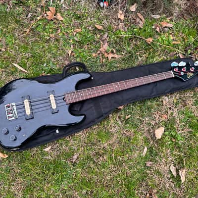 1982 EKO BB 55 Bass - Version 1017 - All Black with Matching Headstock image 14