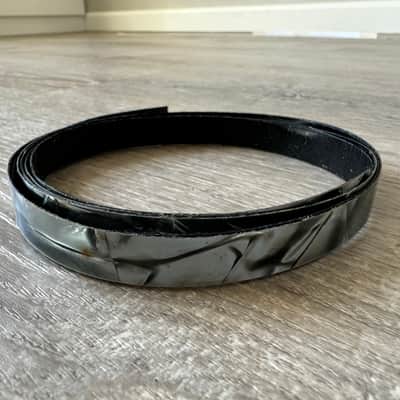 Slingerland 1/2 inch Inlay Strips For 1960s/70s  Era Bass drum Hoop Up To 22 Inches Black Diamond Pearl Large Chip image 1