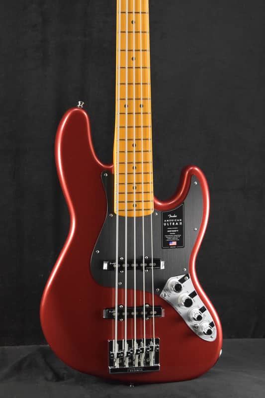 Fender American Ultra II Jazz Bass V Maple Fingerboard Sinister Red image 1