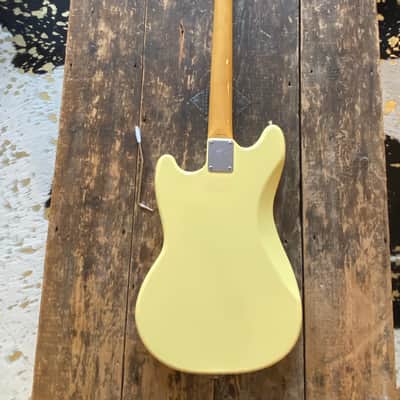Fender Mustang 1969 Reissue Vintage White/Yellow CIJ Japan 2002 w/ Hardcase image 17