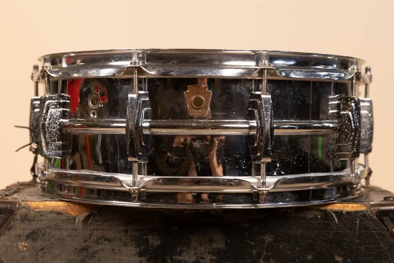 1960s Ludwig 5x14 Pre Serial Super 400 Chrome Over Brass Snare Drum image 1