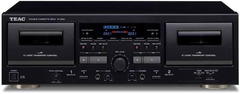 TEAC - W-1200 - Double Cassette Deck - Black image 1