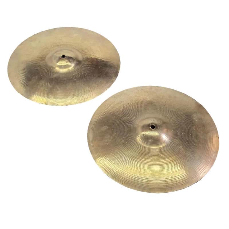 Used Vintage Ludwig Standard Paiste Hi Hat Cymbals 14" 642/682 grams - Fair image 1