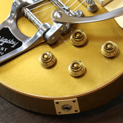 Unplayed! 2022 Gibson Custom Shop 70th Anniversary 1957 Les Paul Standard Murphy Lab All Gold + COA OHSC image 6
