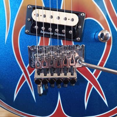 KRAMER Baretta "Hot Rod" Blue Sparkle with Flames image 9