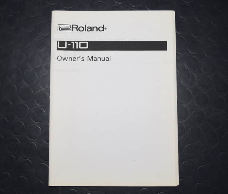 Roland U-110 Owner's manual in English - User's Manual image 1