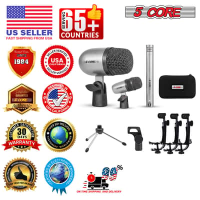 5 Core Conga Mic Snare Tom Set Professional XLR Cardioid Unidirectional Instrument Microphone Kit image 10