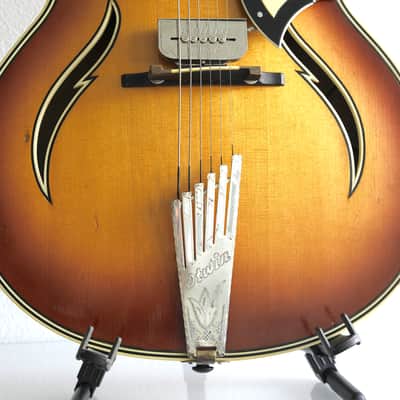Otwin (1950s) Olymp, Ice Tea Sunburst || Schlaggitarre, German Archtop image 9