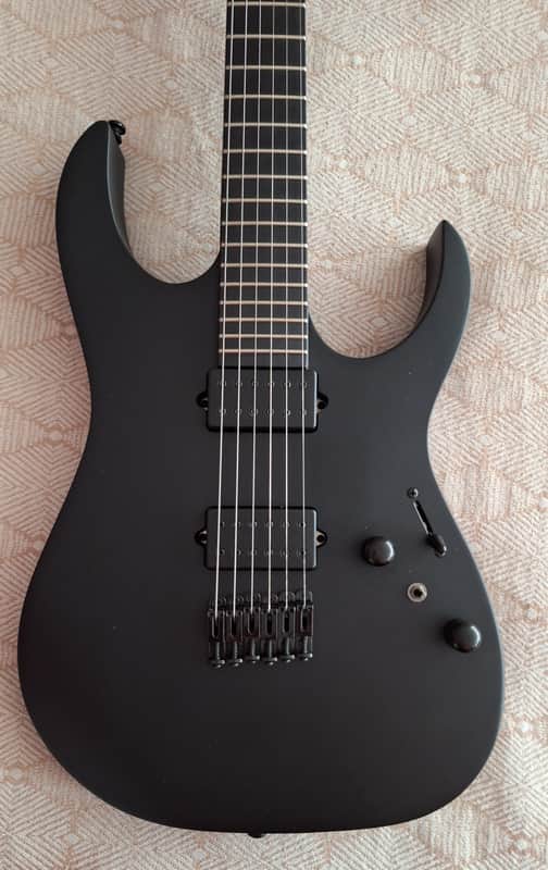 Ibanez RGRTB621-BKF Iron Label 2022 - Flat Black image 1