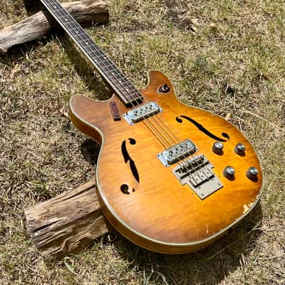 Vintage Harmony H-27 Mid 60’s Bass Guitar - Sunburst Flame Top image 3