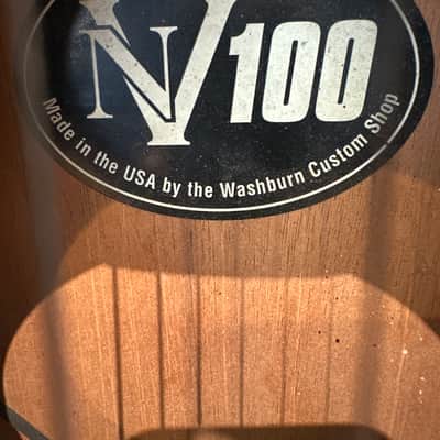 Washburn USA NV100 Custom Shop Acoustic Electric Thin Body - Black image 2