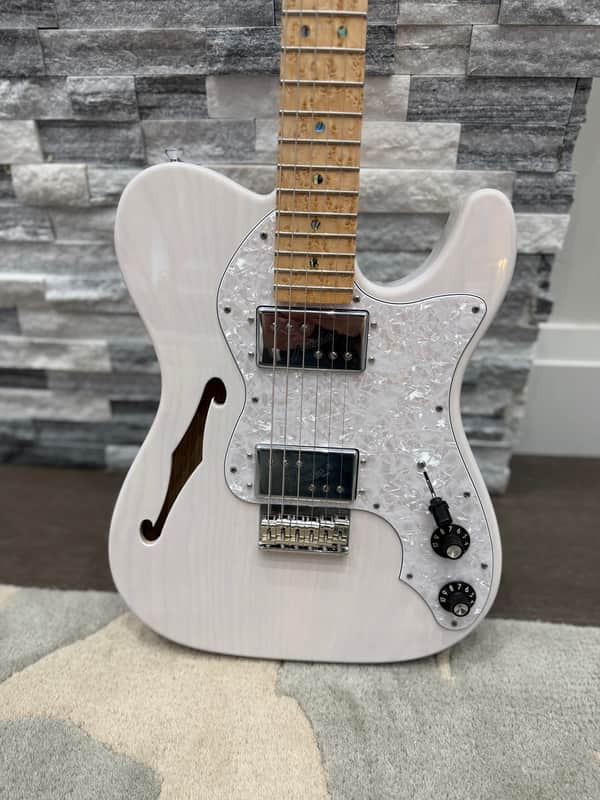 ギター Fender Warmoth Telecaster Thinline Warmoth Fender 72 Telecaster Thinline Birdseye Maple Neck CuNife