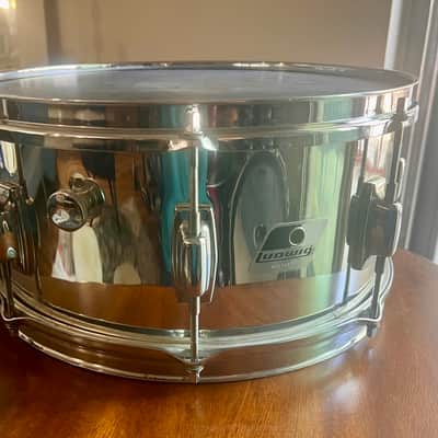 Vintage 1980's-Early 90's Ludwig 6.5x14” Rocker Chrome over wood Snare Drum image 9