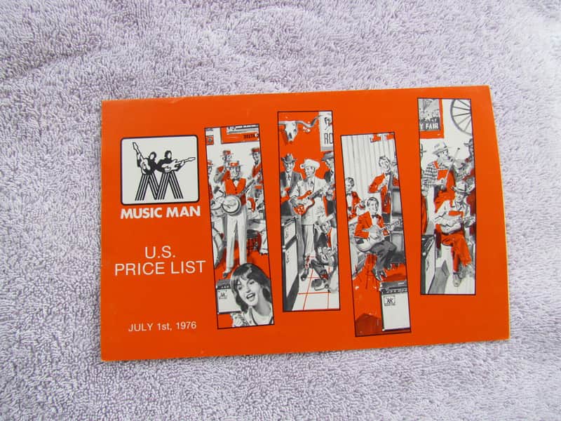 1976 Music Man Price List Amps AND Stingray Bass & Guitar Cool Vintage Music Man Price List Excellent Condition image 1