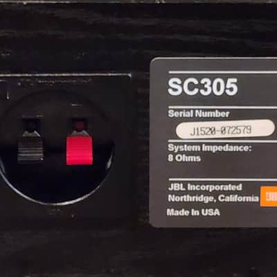 JBL JBL SC305 Center Channel Theater Speaker 90s image 7