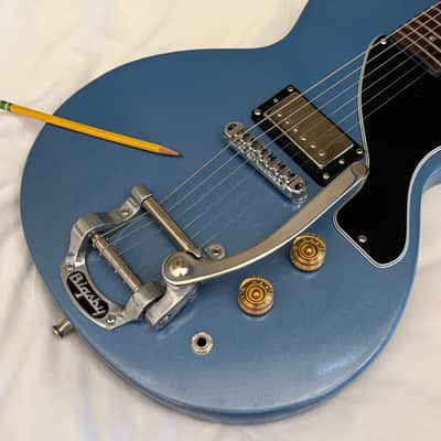 Vintage 2003 Gibson Les Paul Junior Melody Maker - Pelham Blue - Bigsby B5 - Free Pro Setup image 19