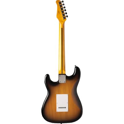 Oscar Schmidt OS-300-TS Double Cutaway Solid-Body Electric Guitar, Tobacco Sunburst image 3