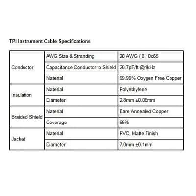 Tourtek Pro TPI Instrument Cable 20ft image 5