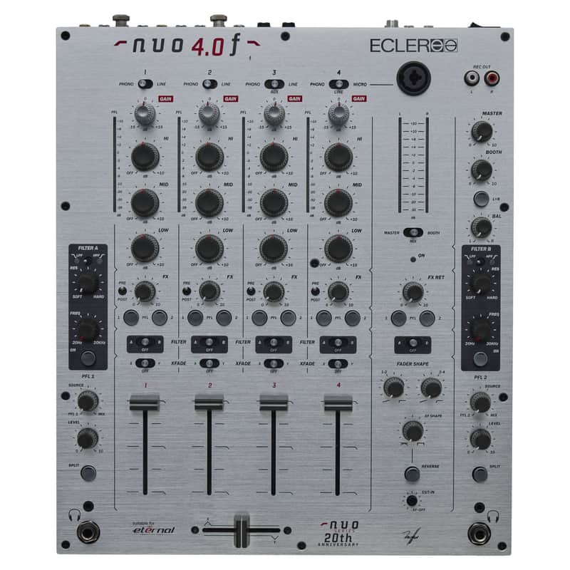 Ecler NUO4.0F Professional 4-Channel DJ Mixer-Silver *USA Small Business* image 1