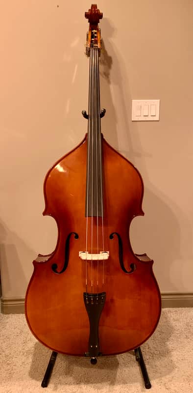 Christopher 3/4 Hybrid Bass DB303T with Steiner Brazilwood Bow and Meisel MBS Stand image 1