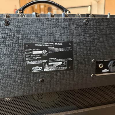 Vox AC15C1 Custom 2-Channel 15-Watt 1x12" Guitar Combo 2010 - Present - Black image 4