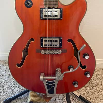 Epiphone Emperor Swingster Orange with Bigbsy image 3
