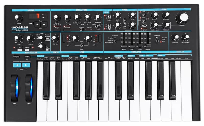 Novation BASS STATION II 25-Key Monophonic MIDI USB Analog Keyboard Synthesizer image 1