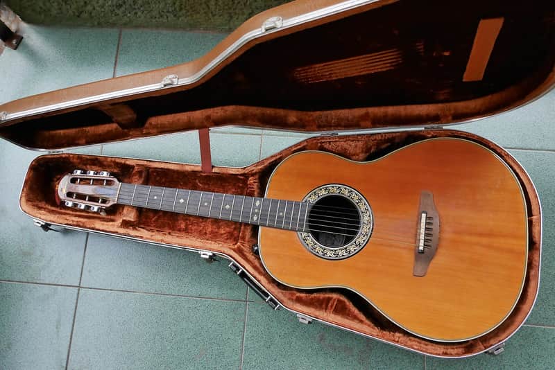 Ovation 1614 Folklore Acoustic Electric 1981 - Natural image 1