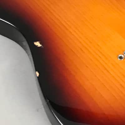 LEFTY Fender Telecaster Left Tele Sunburst Solid Alder Guitar Body Aged Relic 4.9 lb image 10