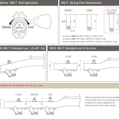 GOTOH SD90-05M MG-T locking tuners (BK,3+3) image 6
