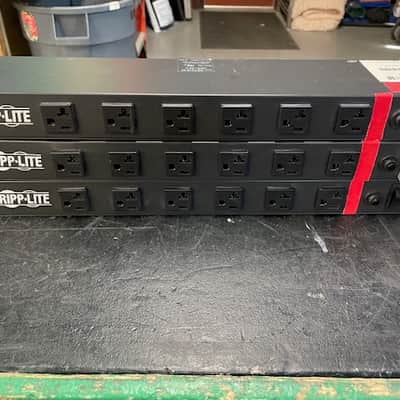 (Lot of 3) Tripp Lite RS-1215-20 1U 12 Outlet Port 15ft Rack-Mount Power Strips image 1