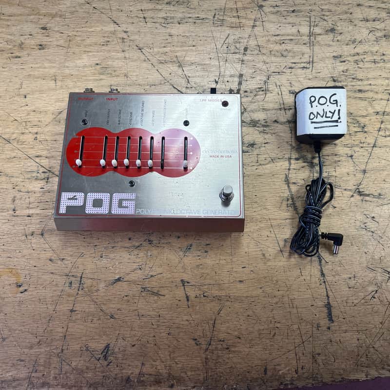 Used Electro Harmonix POG Polyphonic Octave Generator Guitar Pedal Made in the USA with Original AC Adapter image 1