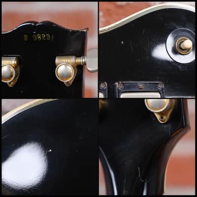 Gibson Les Paul Custom 3-Pickup with Bigsby Ebony 1960 w/Hardshell Case (Refin/Refret/Headstock Repair) image 11