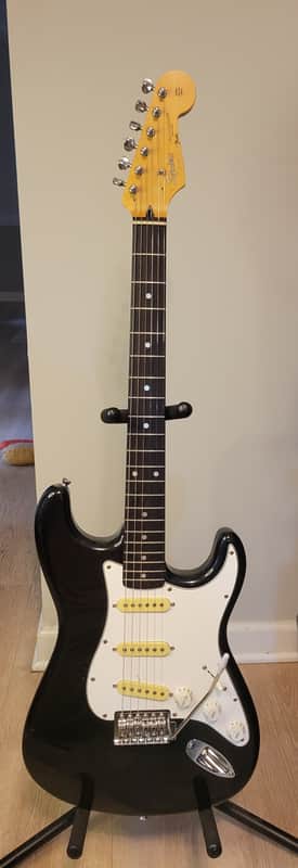 1992 Fender Japan Squier Silver Series Black Stratocaster - MIJ image 1